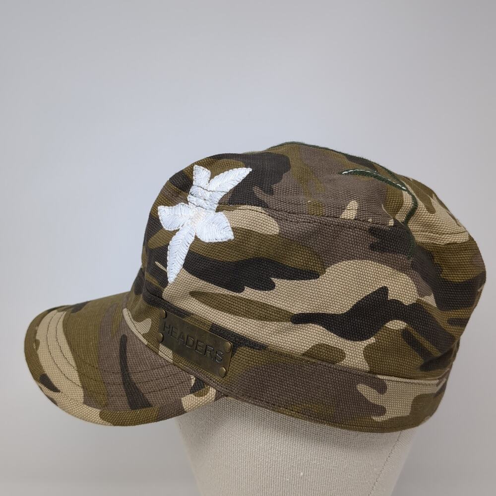 Headers Fitted Cadet Army Cap Hat Multicolor One Size Floral Camo View 3